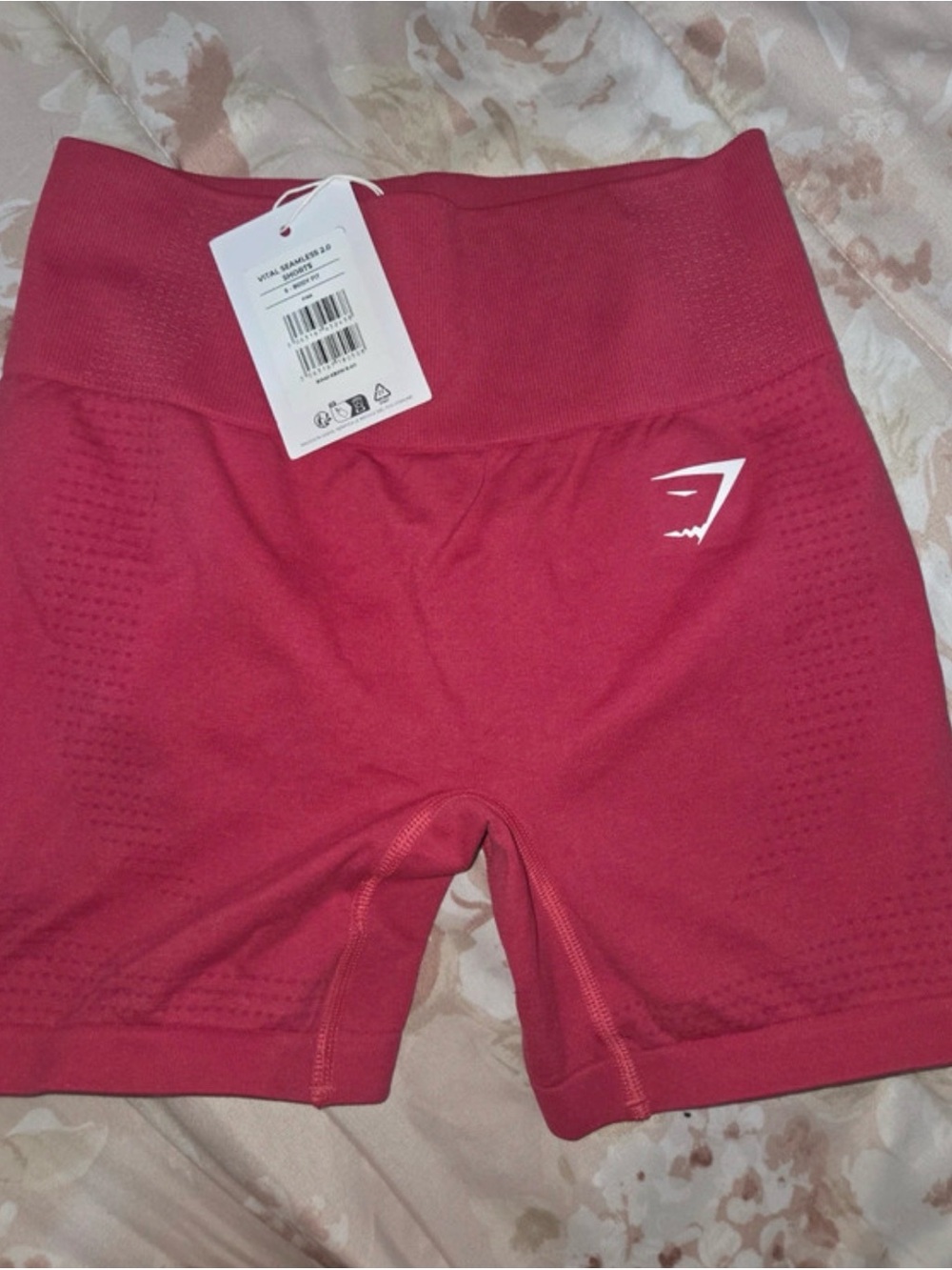 Gymshark Seamless High-Waist Bike Shorts in Rose Red